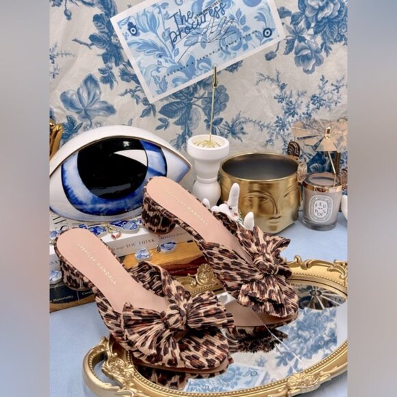🆕 LOEFFLER RANDALL 🧿 NWOB Emilia Heeled Mules, Brown Leopard, Sz 7 - Picture 2 of 15